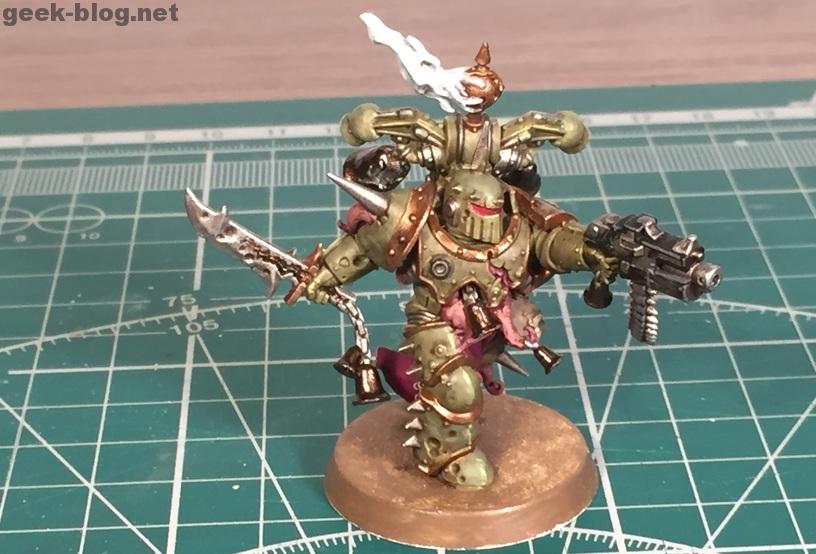 How to paint Death Guard Plague Marine step 10.2 highlighting