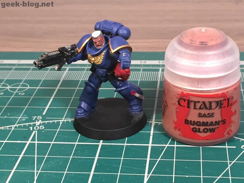 how to paint warhammer head and hair step 02 Bugman's Glow