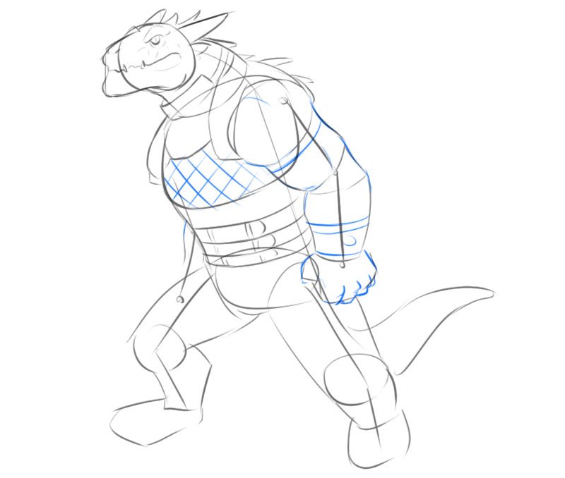 how to draw a dragonborn d&d
