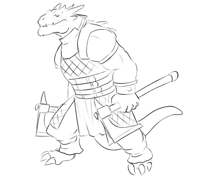 How to Draw a Dragonborn - Geek-Blog.net