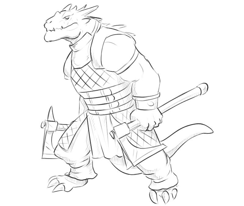 How to Draw a Dragonborn