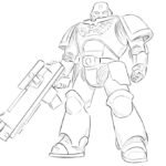 How to draw a spacemarine