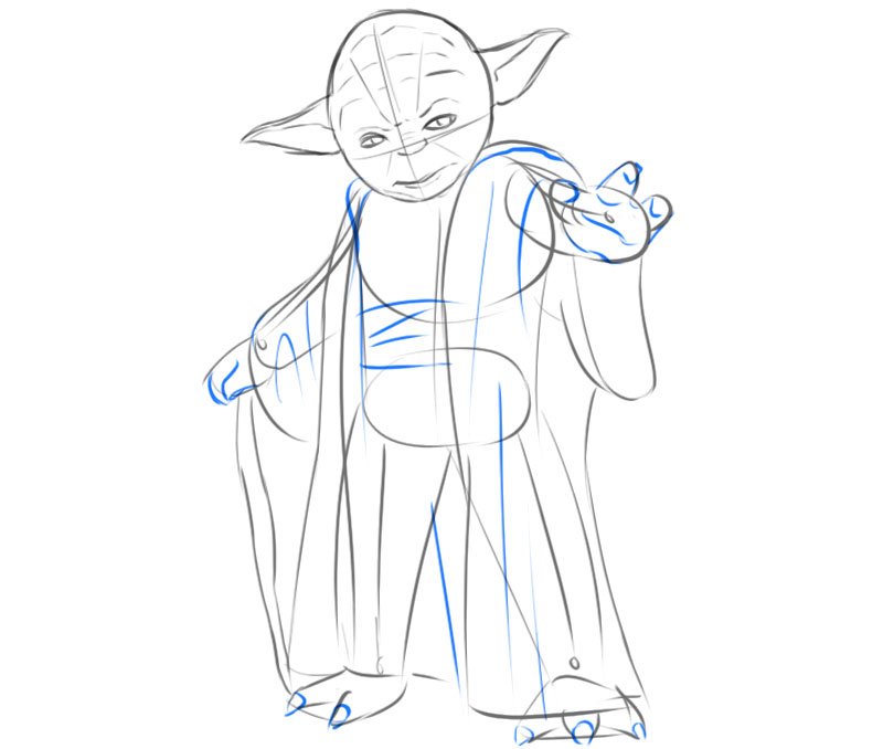 Yoda drawing step by step