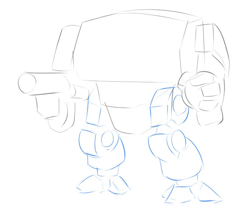 how to draw dreadnought easy step by step