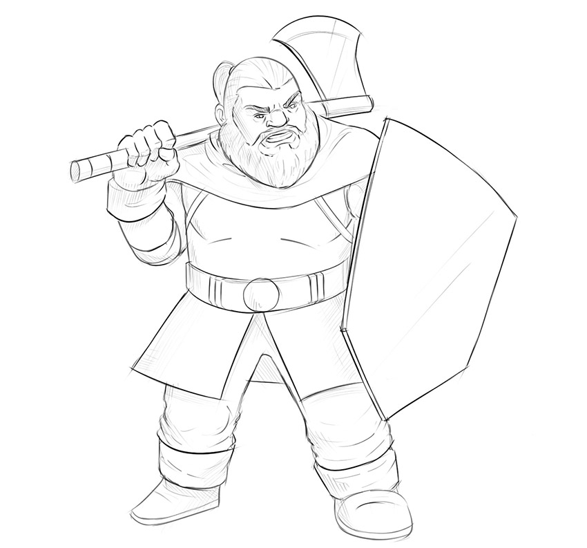 how to draw a dwarf