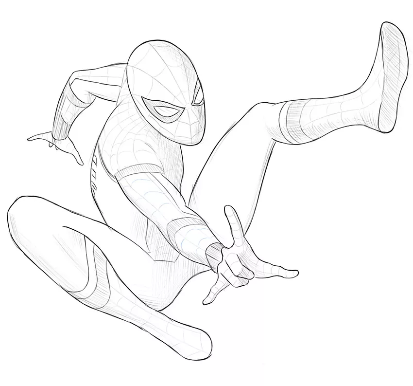 how to draw spider-man