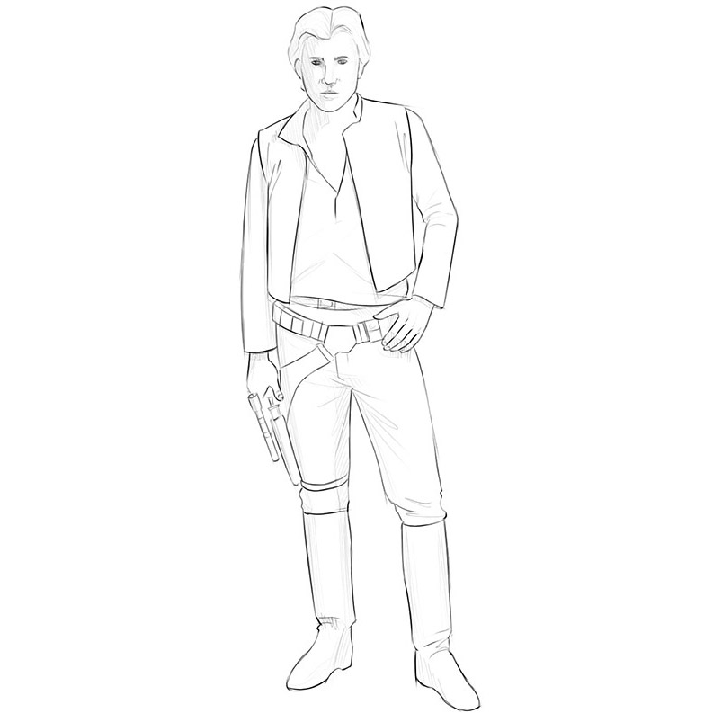 How to Draw Han Solo